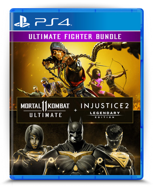 Pacote Mortal Kombat 11 Ultimate + Injustice 2 Ed. Lendária PS4 mídia digital - capa