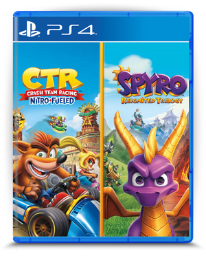 Pacote de Jogos - Crash Team Racing Nitro-Fueled + Spyro PS4 mídia digital - capa