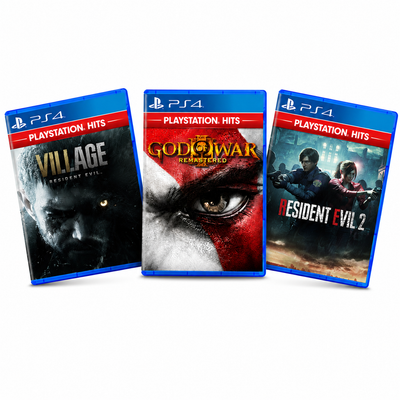 Resident Evil 2 + Resident Evil Village + God of War III Remastered - PS4 MÍDIA DIGITAL