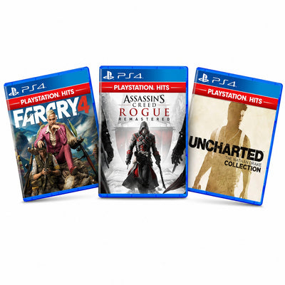 Far Cry 4 + Assassin's Creed Rogue Remastered + Uncharted: The Nathan Drake Collection - PS4 MÍDIA DIGITAL