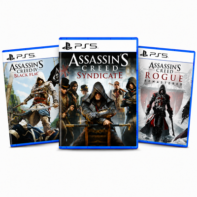 Assassin's Creed Rogue Remastered + Assassin's Creed Syndicate + Assassin’s Creed® IV Black Flag™ - PS5 MÍDIA DIGITAL